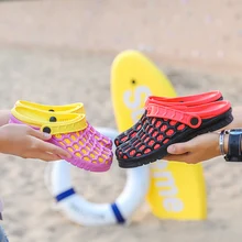 Сад унисекс забивают водонепроницаемая обувь Для мужчин быстрое высыхание летние сандалии для пляжа отверстие Пластик открытый сандалии спортивные Для женщин взрослых ЕВА Шлёпанцы