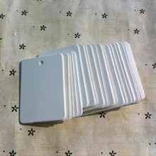 100 шт./лот индивидуальные этикетки для упаковки для мыльной одежды DIY Белая Бумага ярлык для сообщений пустые этикетки Свадебные украшения 3,5*5 см