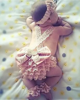 

Hot Baby Girl Lace Floral Bodysuit Cute Toddler Pink Summer Jumpsuit Kids White Bow Outfits Baby Backless Sunsuit Clothes