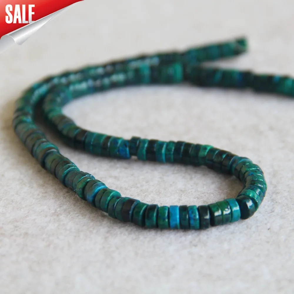 

(Min Order1) 4*6mm Fashion Natural Multicolor Azurite Chrysocolla Beads Cylinder Stone 15inch Hand Made Jewelry Making Design