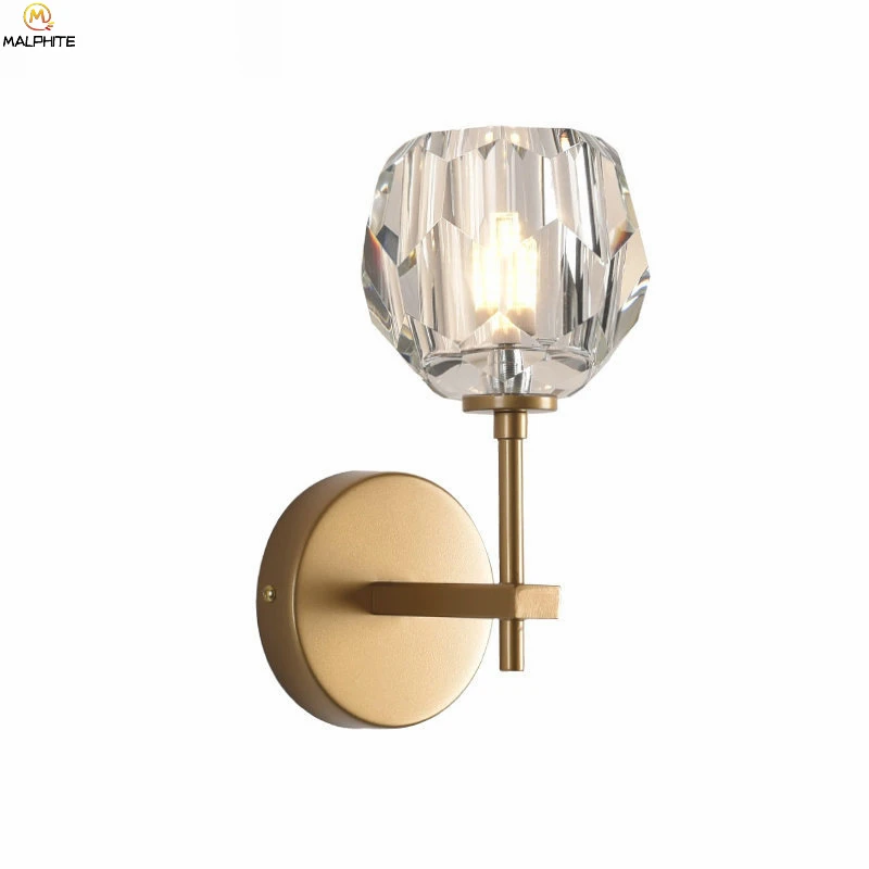

Modern Simple Golden Wall Lamp Bedroom Bedside Lighting Led Luminaire Balcony Aisle Wall Lights Nordic Industrial Decor Fixtures