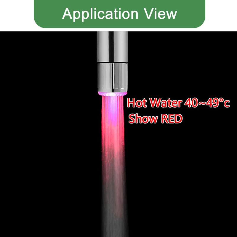 Kaguyahime, 3 вида цветов светодиодный светильник, сменный кран для душа, водопроводный датчик температуры, Levert, Прямая поставка, кран для воды, универсальный адаптер