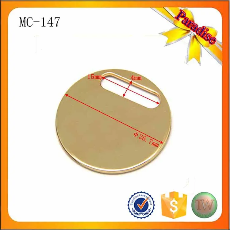 MC147 High quality fashion engraved metal chain tag for bags