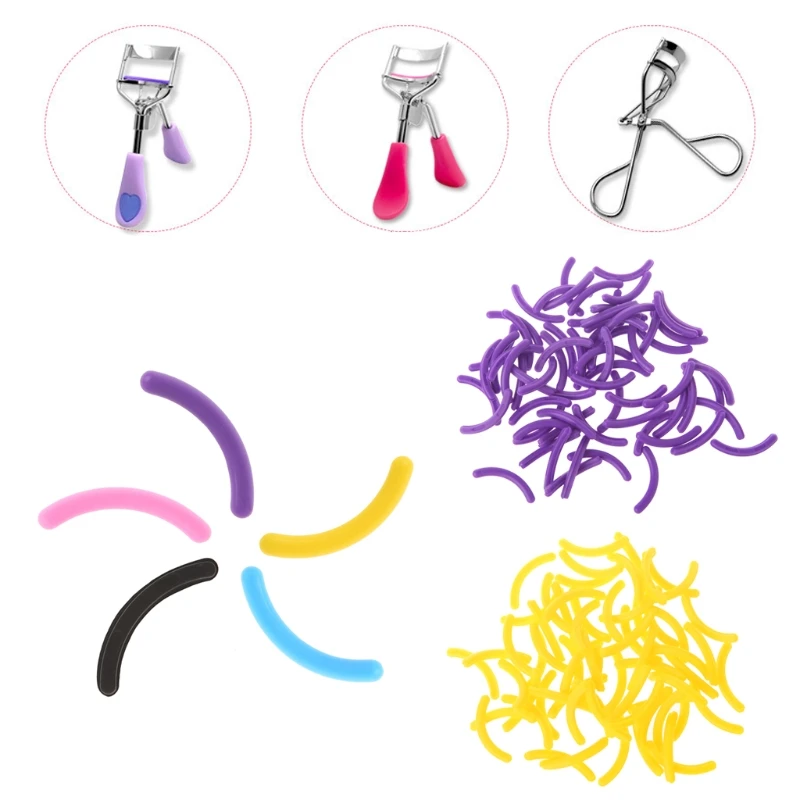 

6PCS Women Girls Refill Silicone Pads Make Up Tool Replacement Eyelash Curler