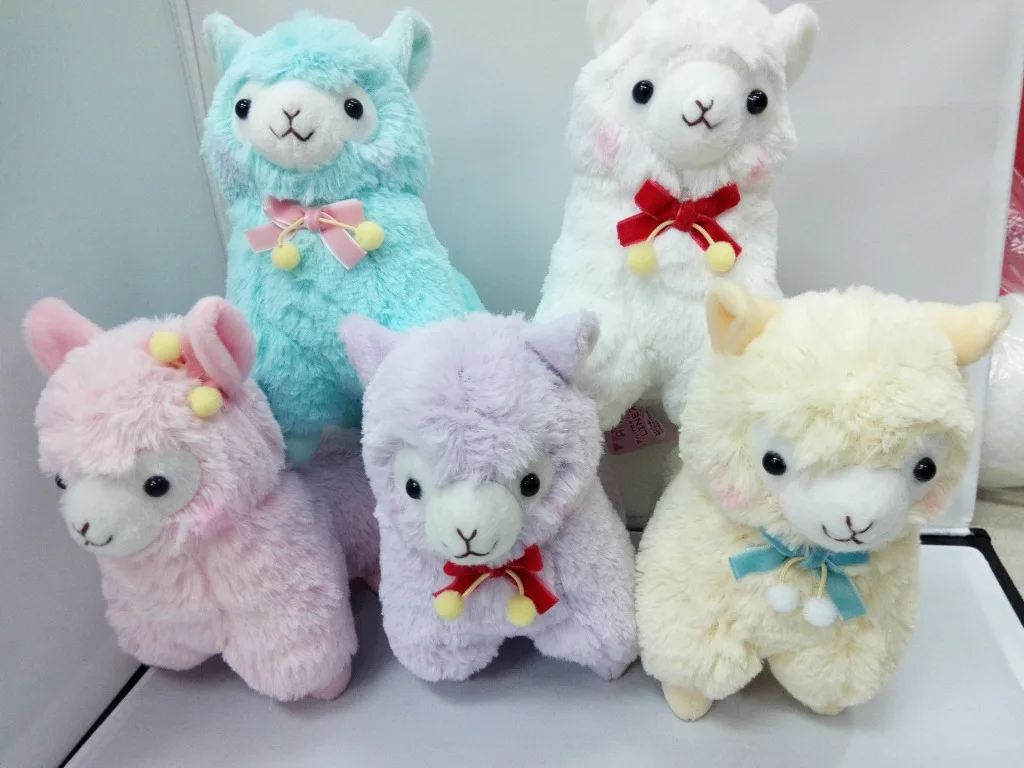Amuse lindo 17 cm pequeño Japón peluche alpaca peluche lleva bowknot 5 estilos ovejas de peluche llama juguete muñeca regalo de Cumpleaños Amuse lindo 17 cm pequeño Japón peluche alpaca peluche lleva bowknot 5 estilos ovejas de peluche llama juguete muñeca regalo de Cumpleaños