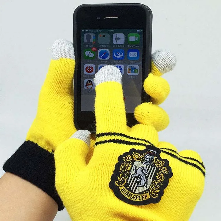 GLV874 Harry Potter COS knitting touch screen magic font b gloves b font Gryffindor fourth school