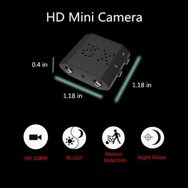 

Camsoy Mini Motion Detection Camera Infrared Full HD 1080P Night Vision Surveillance DVR Video Camcorder Micro Security DV Cam