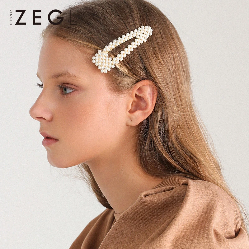 Zeg 模造真珠ヘアピンウェディングヘアアクセサリー女性のアクセサリーシンプルなヘアピン大人のヘアアクセサリー Hair Jewelry Aliexpress