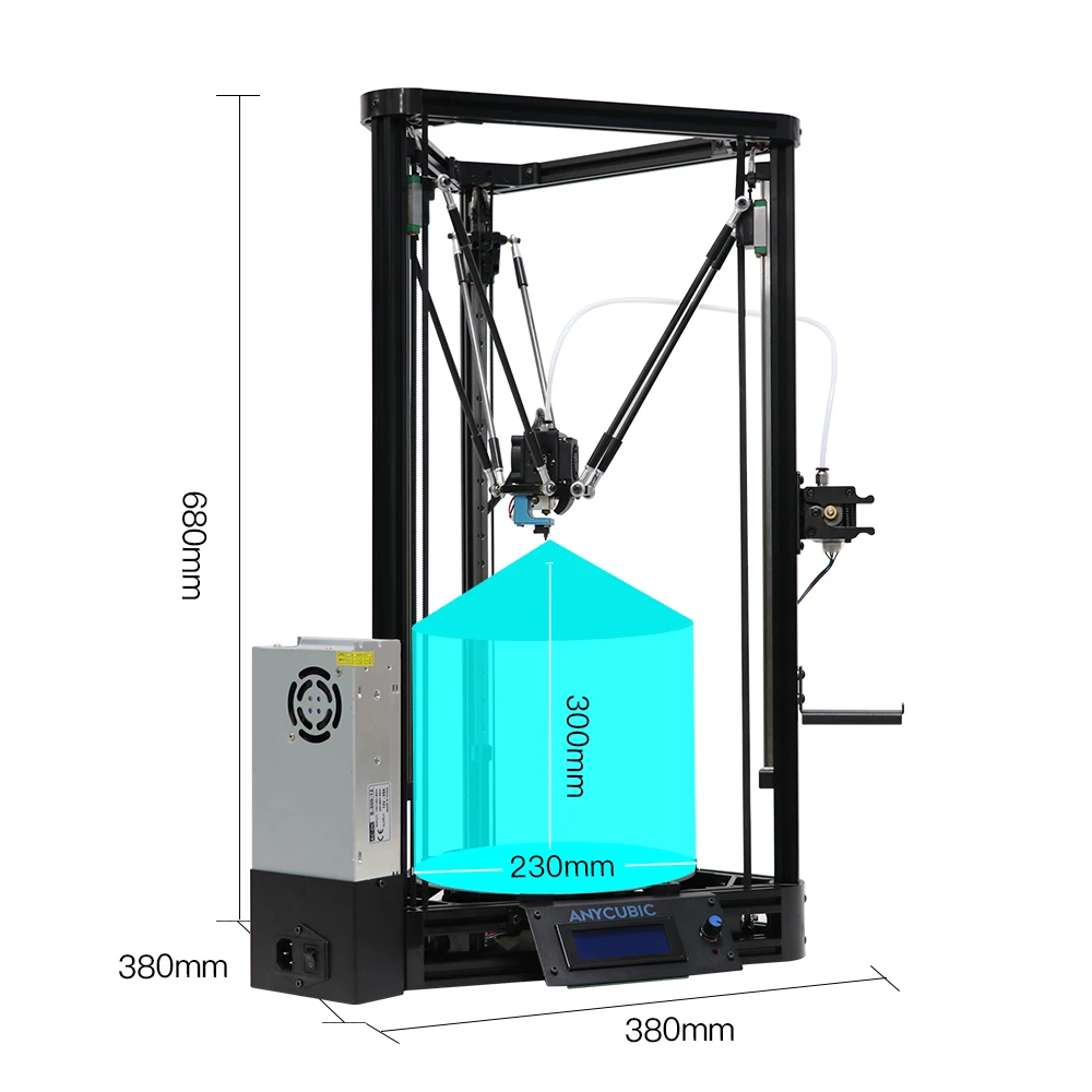 ANYCUBIC Kossel 3d принтер автоматический Выравнивающий Модуль линейный плюс версия Большая печать настольный 3D Impressora drukarka 3d комплект