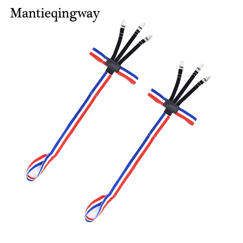 Mantieqingway Мужская рубашка остается подвязки держатель Регулируемый рубашка держатели Suspensorio для мужчин Tirantes Hombre Господа нога держатель