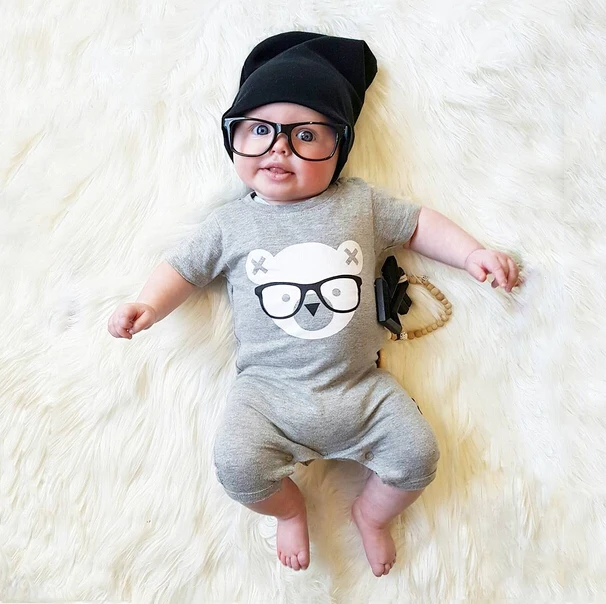 

2019summer baby clothes short sleeve baby romper unisex baby clothing newborn clothes cartoon Bear jumpsuit baby costume Outfits