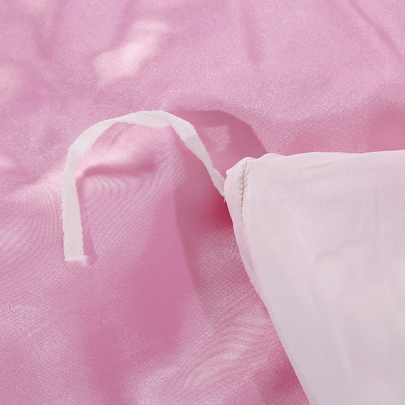 Slowdream бледно лиловый шелк атлас Постельное белье одноцветное Цвет постельное