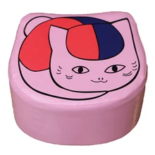 Детский табурет, кепка с мультяшками, твердый деревянный диван, табурет для путешествий, Мягкая скамейка, милая малая скамья, кожа Pi