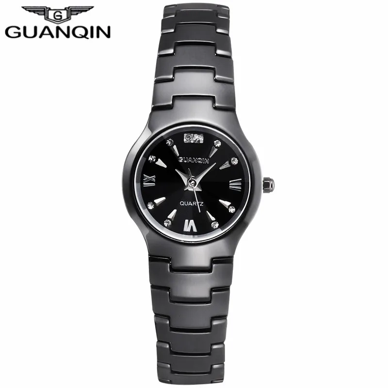 

GUANQIN G2003 Fashion Ceramic Watchband Sapphire Quartz-Watch Waterproof Relogio Feminino Relojes Mujer