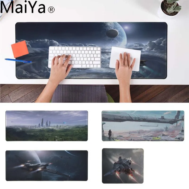 

MaiYa In Stocked Star Citizen Customized MousePads Computer Laptop Anime Mouse Mat Rubber Mouse Durable Desktop Mousepad