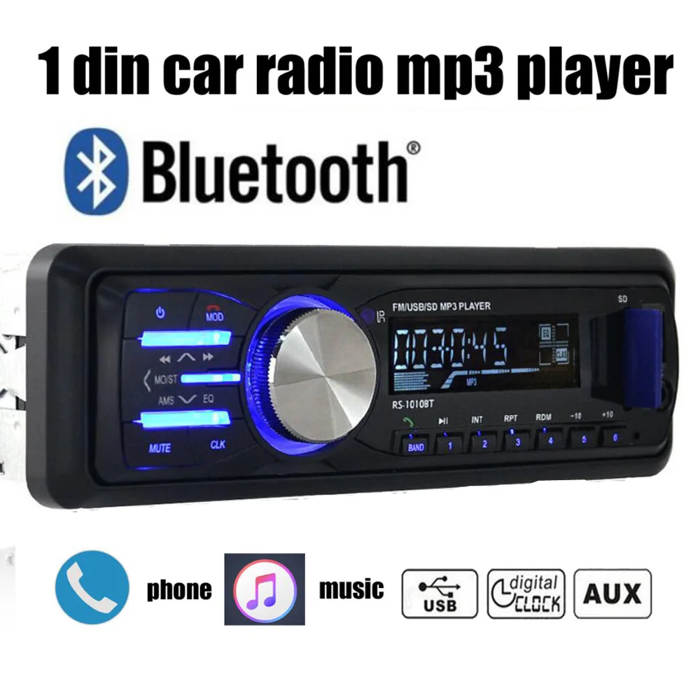 New BLUETOOTH Hands free Car Radio Support Smartphone Audio Stereo MP3 player AUX IN FM/USB/SD 1
