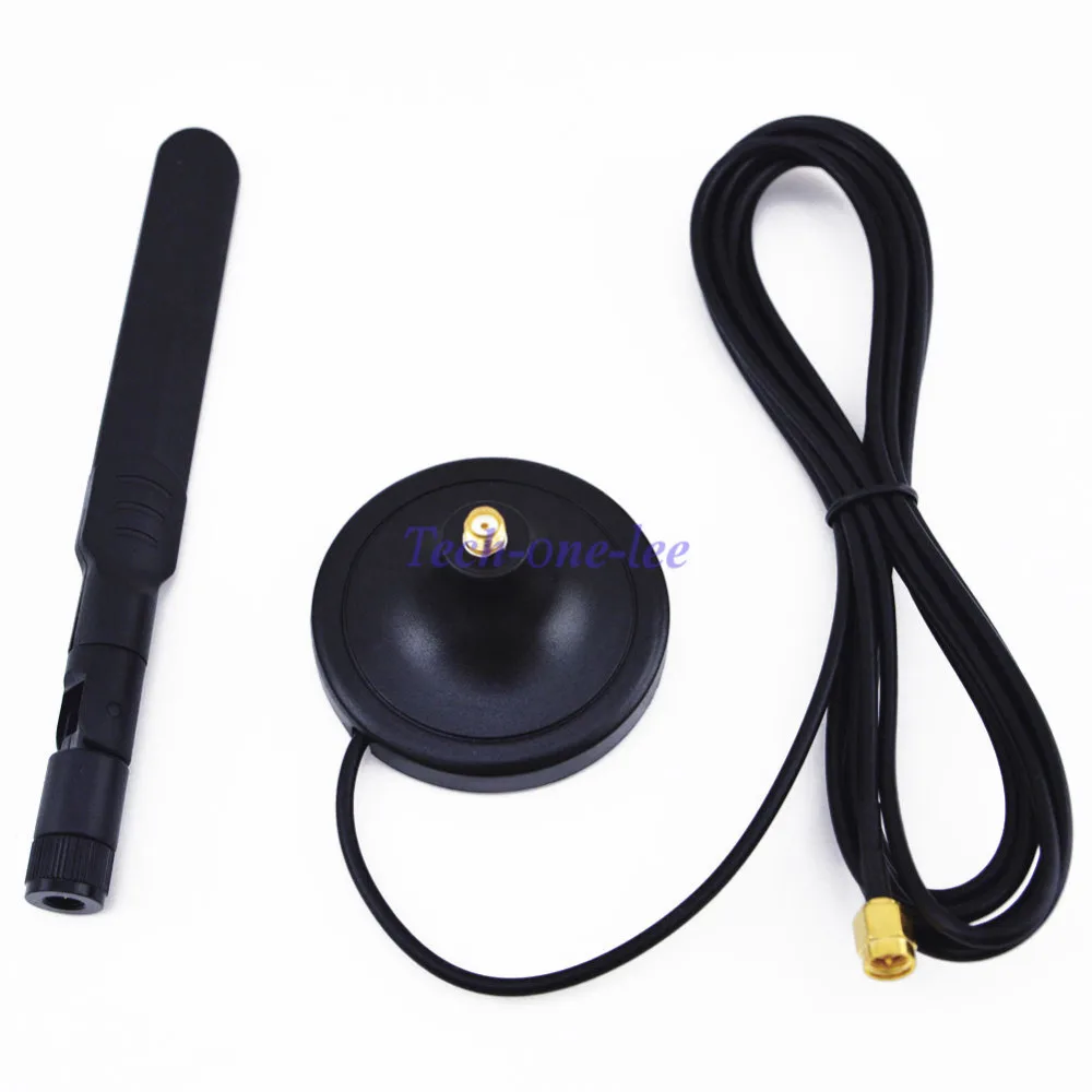 

5.8g 2.4ghz WIFI Antenna Dual-band + RP-SMA Male Magnetic Base Mount Stand 9.8ft