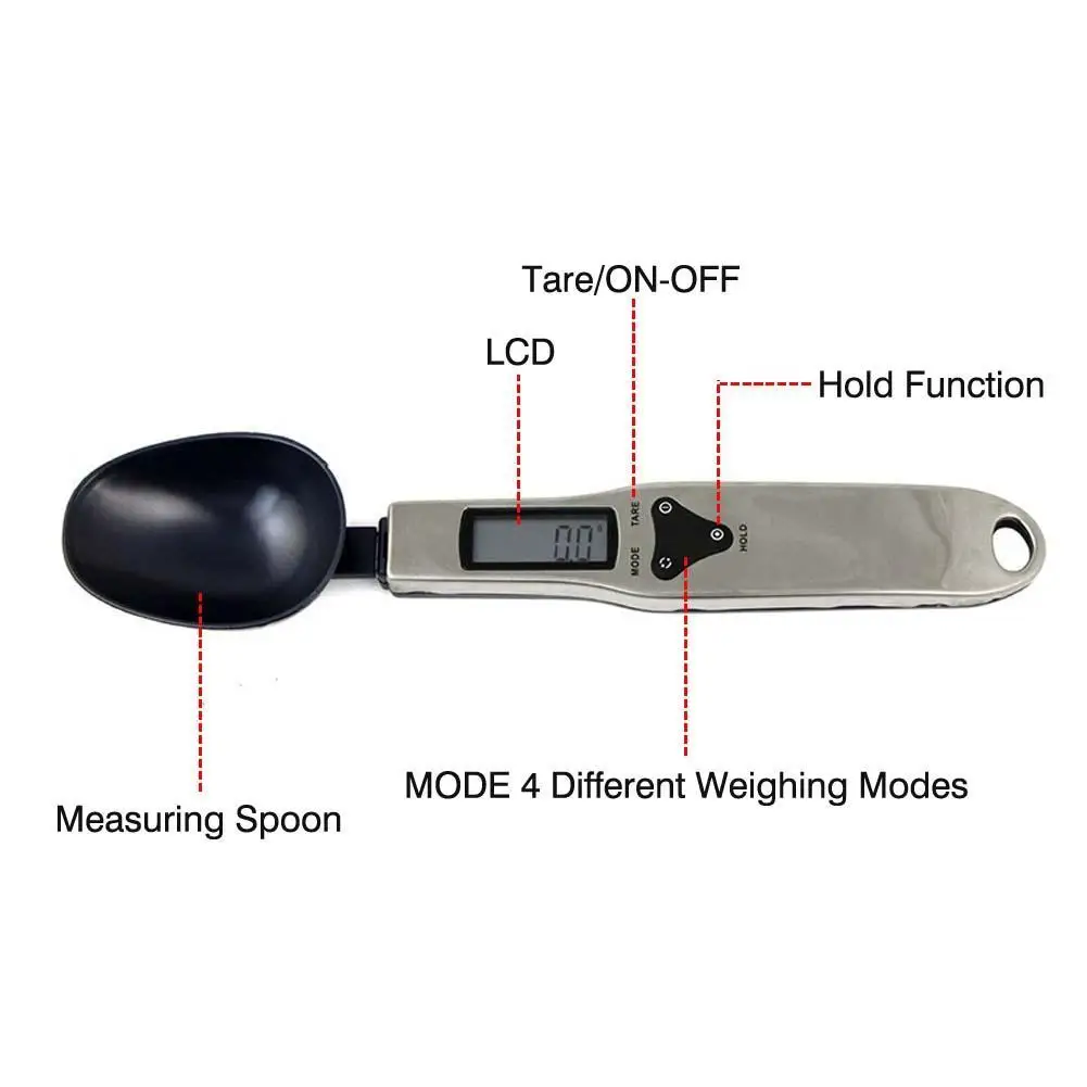 

500g/0.1g Digital Measuring Spoons For Cooking Kitchen Digital spoon scale with LCD display 3 function esay use