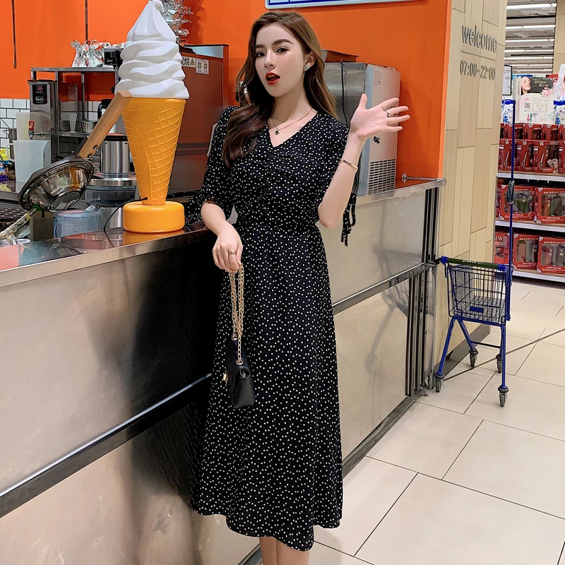 Стильное летнее платье трапециевидной формы с цветочным рисунком Vestidos Verano 2019