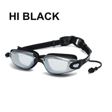 Профессиональные силиконовые очки для плавания для близорукости, диоптрийные спортивные очки, анти-туман, УФ очки для плавания с затычкой для ушей для мужчин и женщин