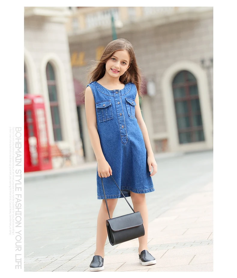 pocket denim dress 1-9
