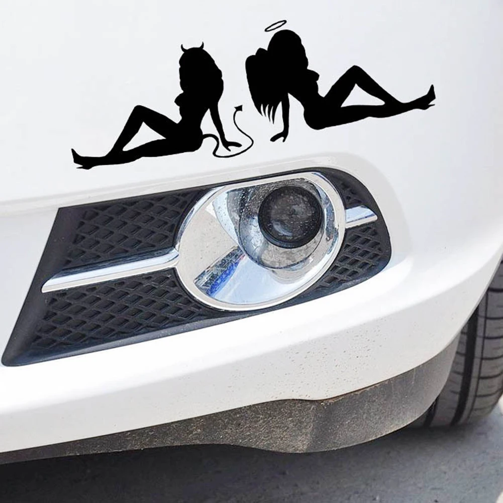 

20*7cm Car Styling Auto Motorcycle Waterproof Angel Devil Car-styling Covers Reflective Personality Car-covers Accessories