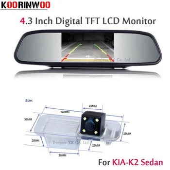 

Koorinwoo Car rear view camera for KIA/RIO Sedan with Vehicle 4.3" Colorful 800*480 Tft LCD Mirror Monitor Video Parking Assist