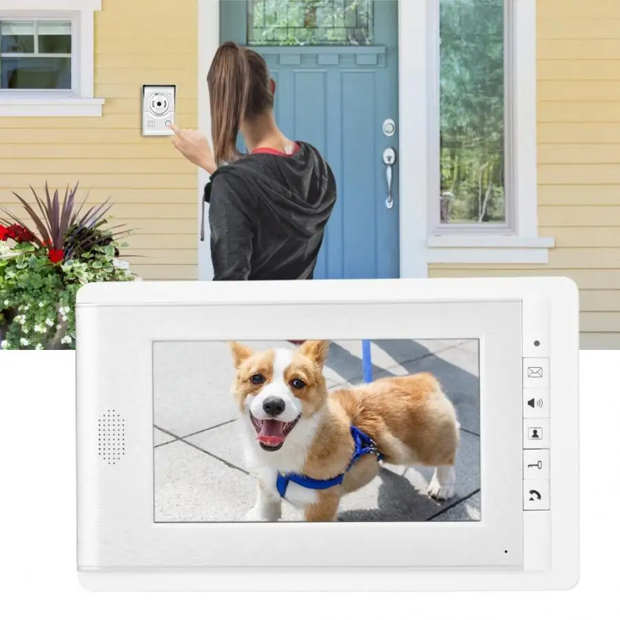 7 в цвет HD TFT-LCD Smart видеопереговорное устройство запись системы видео дверные звонки распродажа