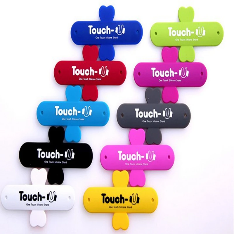 500pcs/lot Universal Mini Mobile Phone Sticker Silicone Stand Holder