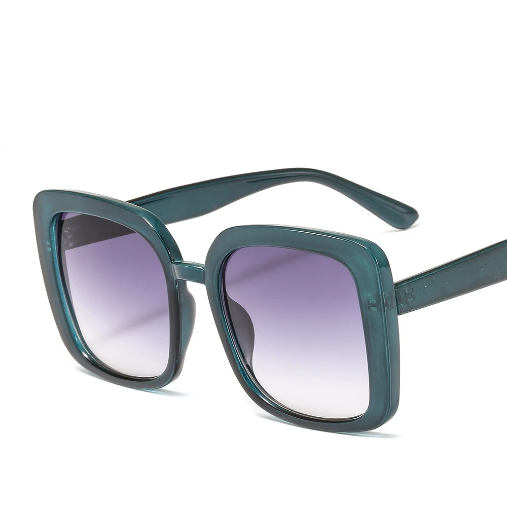Модные негабаритные Квадратные Солнцезащитные очки женские сексуальные Reteo Pastic Серые Фиолетовые градиентные тонированные цветные зеркальные женские солнцезащитные очки UV400