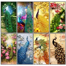 Diamante ricamato fai da te diamante pavone 5d strass diamante pieno punto croce mosaico dimensioni 50x95 centimetri