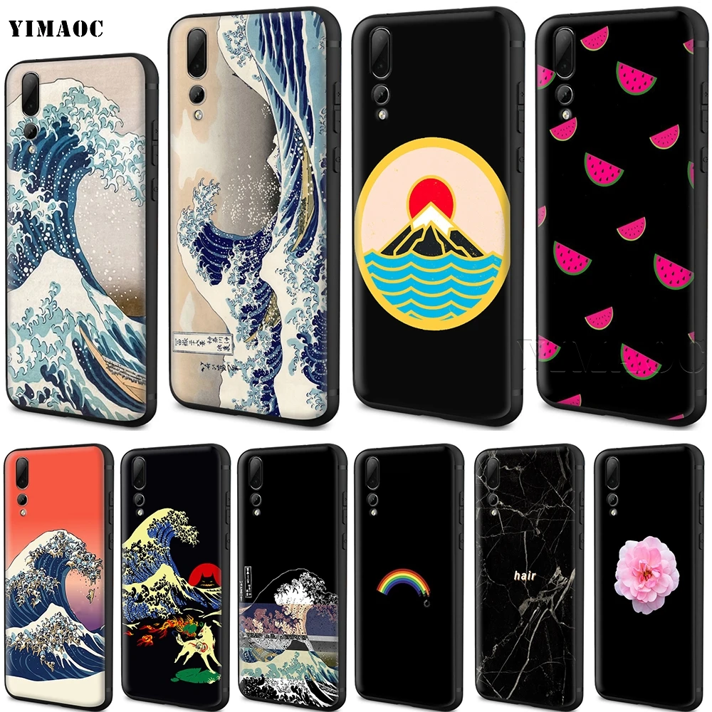 

YIMAOC The Great Wave off Kanagawa Japanese Silicone Case for Huawei Honor 6a 7a 7c 7x 8 9 10 Lite Pro Y6 2018 2017 Prime