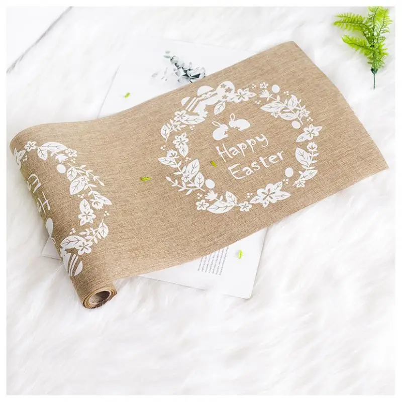

Natural Burlap Table Runner For Wedding Christmas 2700x280mm Luxury Lace New Year Crochet Jute Linen Table Runners Dining Room