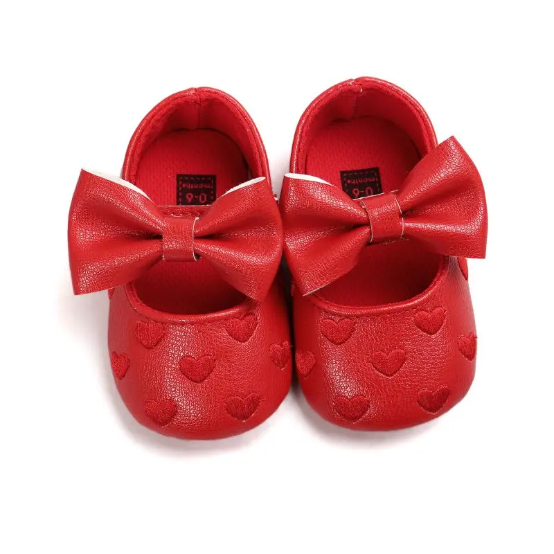 

Newborn Baby Shoes Big Bow PU Soft Baby Girls Shoes First Walkers Fashion Princess Birthday Wedding Girls Shoes