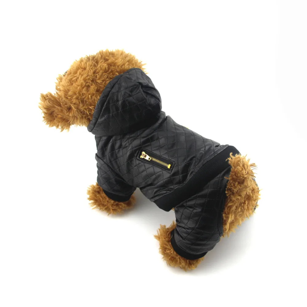 Одежда для собак, зимний кожаный комбинезон для питомцев, кошек, щенков, костюмы, теплые стеганые толстовки, пальто, куртка для щенков, наряды, одежда, Прямая поставка