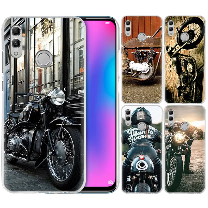 Classic Motorcycle Case for Huawei Honor 8X Y9 9 10 Lite Play 7C 8C 8S 8A 7S 7A Pro V20 20i Y6 Y7 Y5 2019 Hard PC Phone Cover