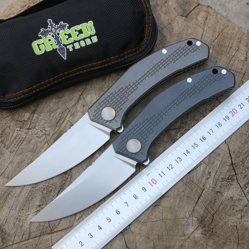 Складной нож Green thorn m390 steel TC4 титановая ручка карманный кухонный для кемпинга и