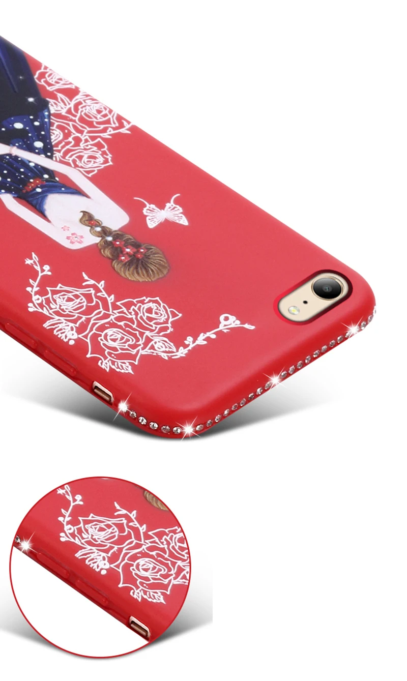 dress girl silicone case iphone 6 s 7 8 plus (11)