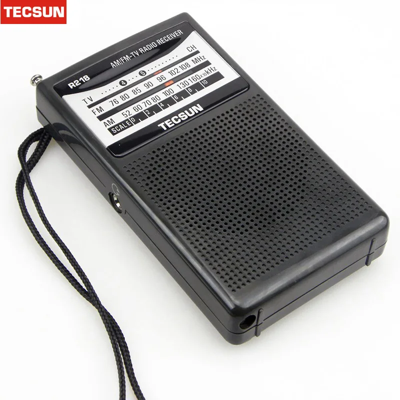 NEW TECSUN R-218 Radio AM FM Mini Pocket R218 TV Band Radio Portable Receiver