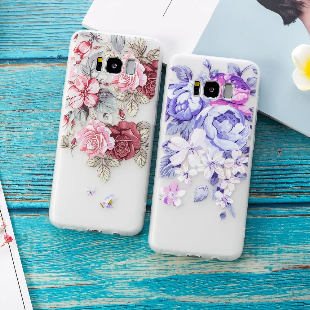 

Red Purple Rose Silicon Phone Case For iphone X XS Max Back Cover Rose Floral Cases For iphone XR 6 6S 5 7 8 Plus