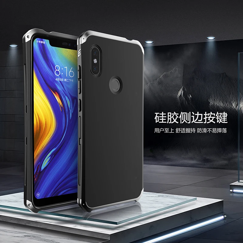 Чехол для Xiaomi Redmi Note 6 Pro алюминиевая металлическая оправа жесткий пластиковый
