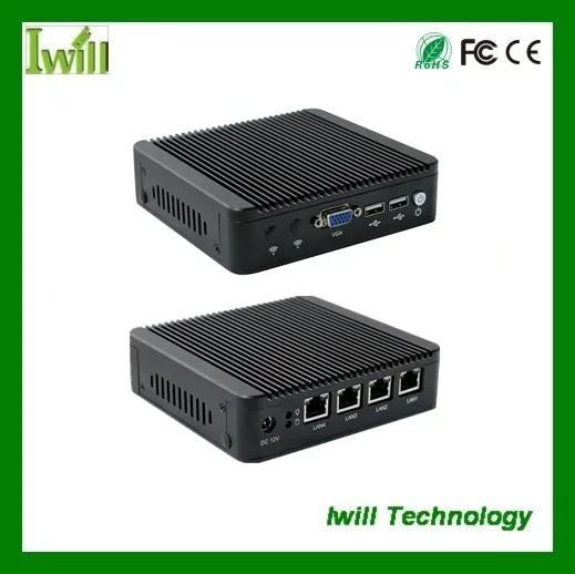 Popular Nano ITX Fanless Server PC J1900 N10A 4LAN