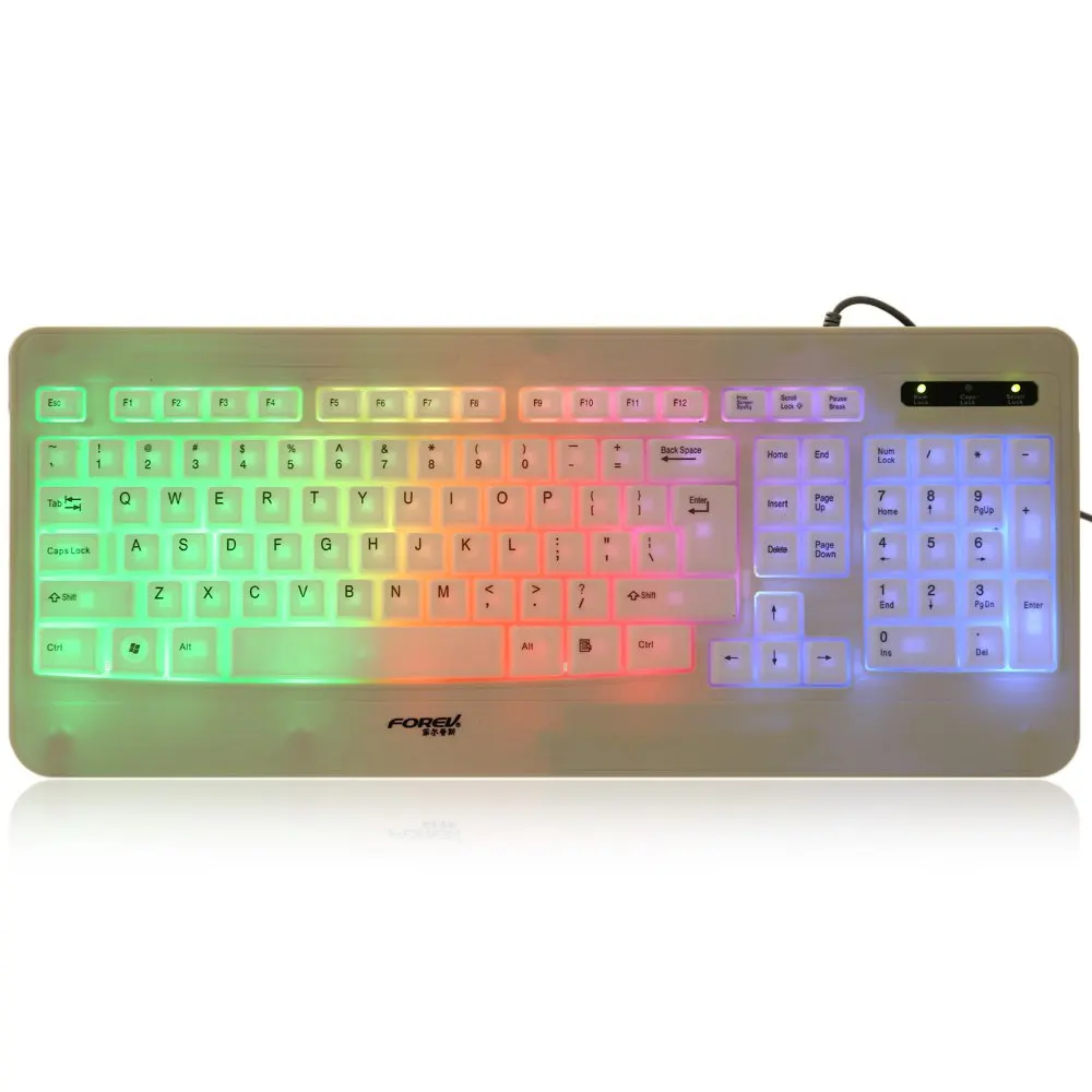 Ergonomic Design Ultra Thin Keycaps Gaming Keyboard Forev FV L6