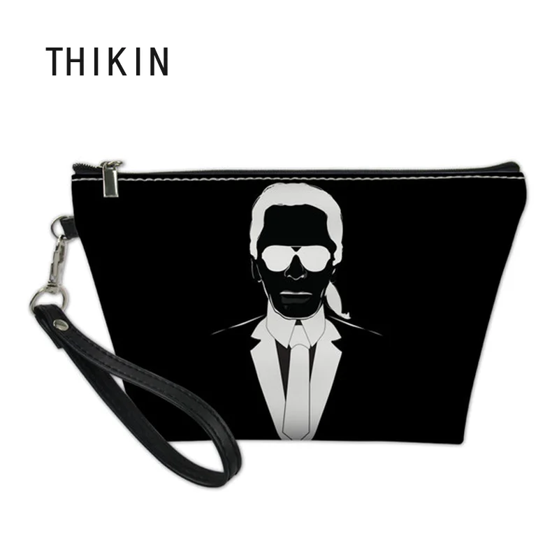 THIKIN Custom Karl Lagerfelds Print Cosmetic Bag for Sex Woman Lady Customize Toilette Bag Makeup Bag Bolsos Mujer 2019 THIKIN Custom Karl Lagerfelds Print Cosmetic Bag for Sex Woman Lady Customize Toilette Bag Makeup Bag Bolsos Mujer 2019
