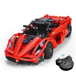 Technic серия гоночный автомобиль комплект модель набор RC строительные блоки кирпичи дистанционное управление игрушки для детей совместимый