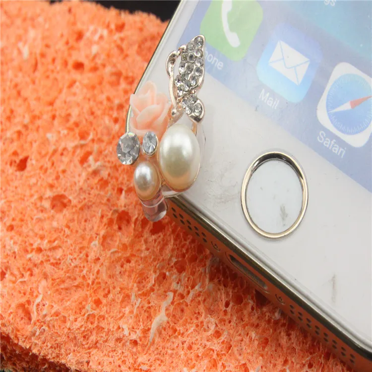 Новая мода милый двухсторонний капающий воды алмаз сова длинная цепь заглушка для защиты мобильного телефона от пыли ушной разъем для наушников разъем