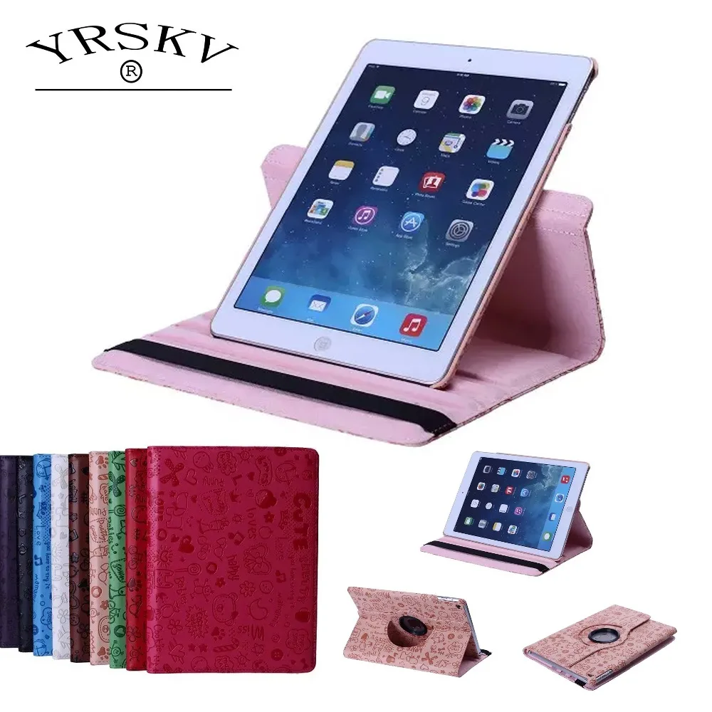 

Case for iPad 2 iPad 3 iPad 4 YRSKV 360 Little Witch PU Leather Rotating Smart Stand Tablet Tablet Case for iPad 2/3/4