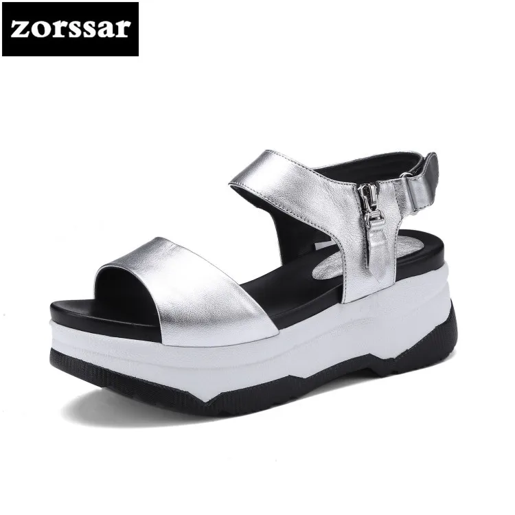 

{Zorssar} Fashion Summer Women Sandals Flats casual 2018 New flat heel Sport sandals Open toe beach shoes womens platform shoes