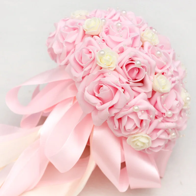 Wholesale artificial wedding flower bouquet holder rose ...