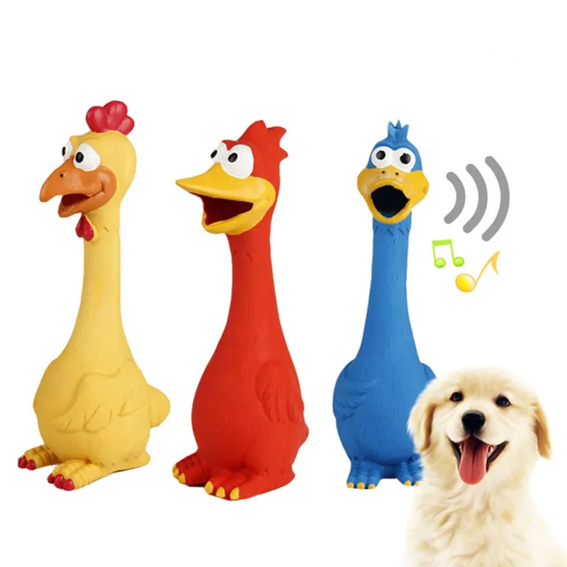 Damage Refund 28cm Screaming Chicken Toy Dogs Puppy Cat Animal Chews